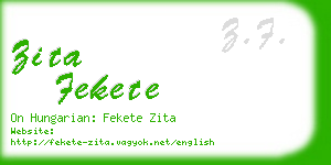 zita fekete business card